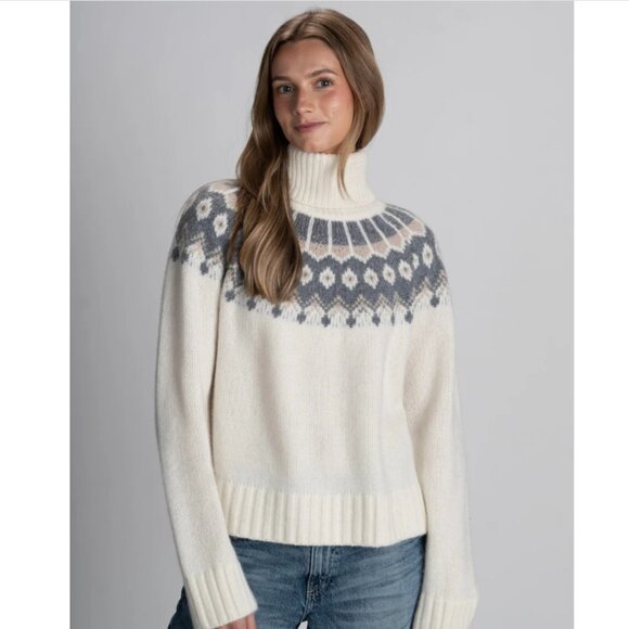 Archer Cashmere Sweaters - NWT Archer Cashmere Riley Intarsia Color-block Turtleneck Sweater classic